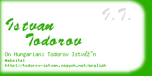 istvan todorov business card